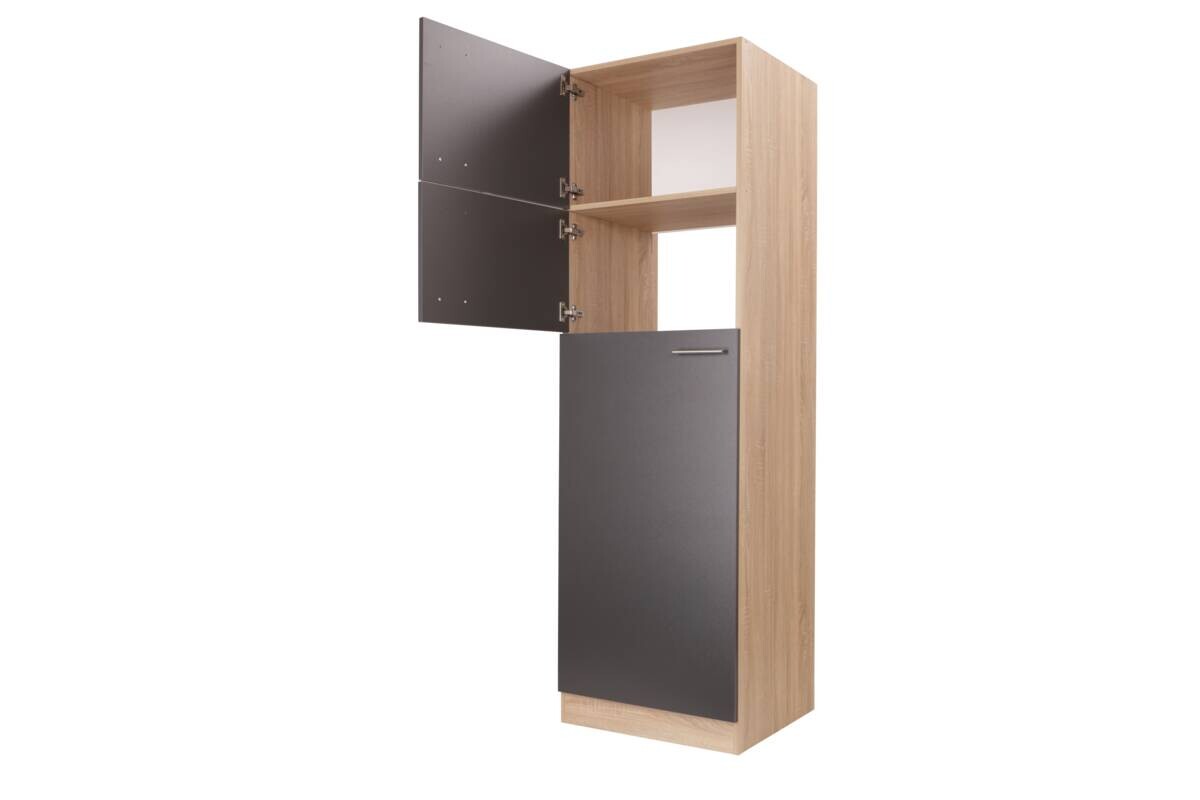 Kühlumbauschrank Merle grau B/H/T: ca. 60x200x60 cm