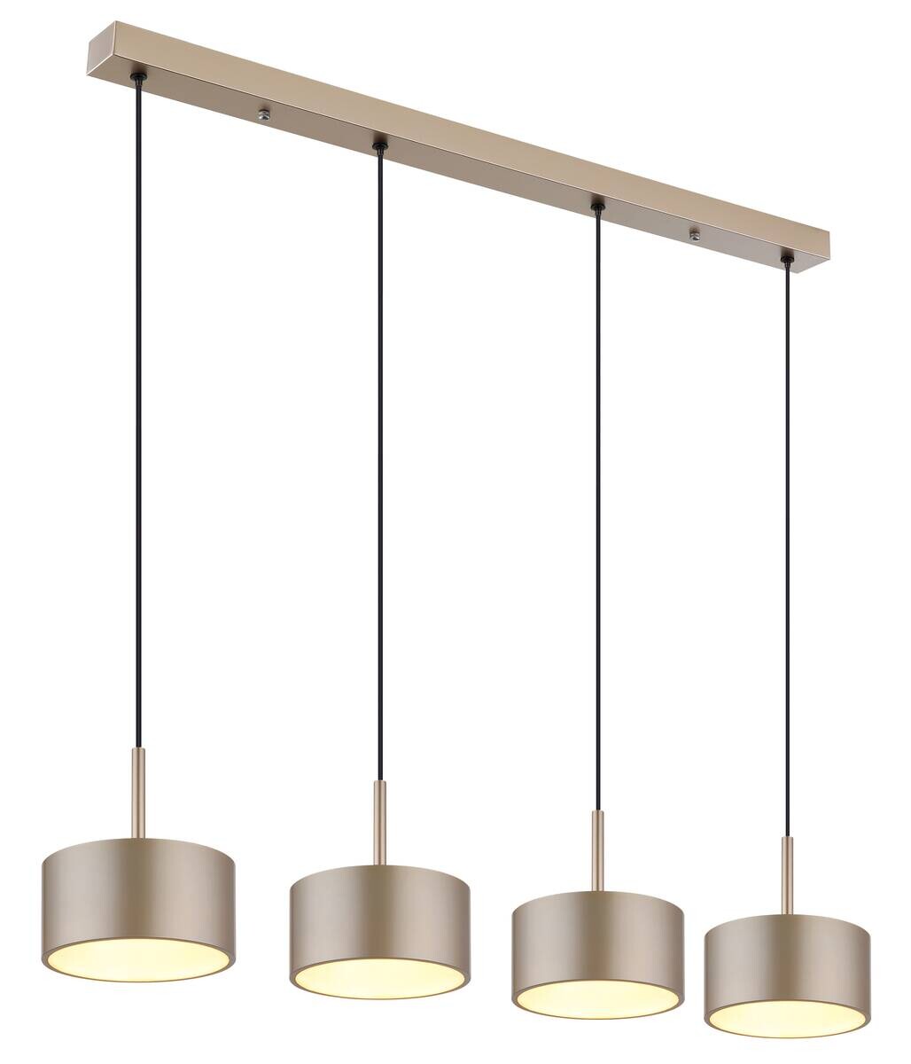 GLOBO LED-Hängeleuchte anthrazit mattschwarz champagner Kunststoff Metall B/H/L: ca. 15x150x86 cm 1 Brennstellen