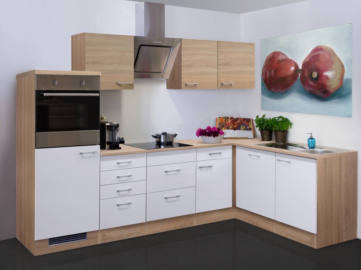 Winkelküche Samoa weiß B/H/T: ca. 280x200x60 cm