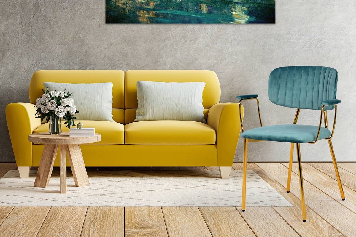 Stuhl Kian 200 2er-Set mint Microfaser B/H/T: ca. 63x80x51 cm