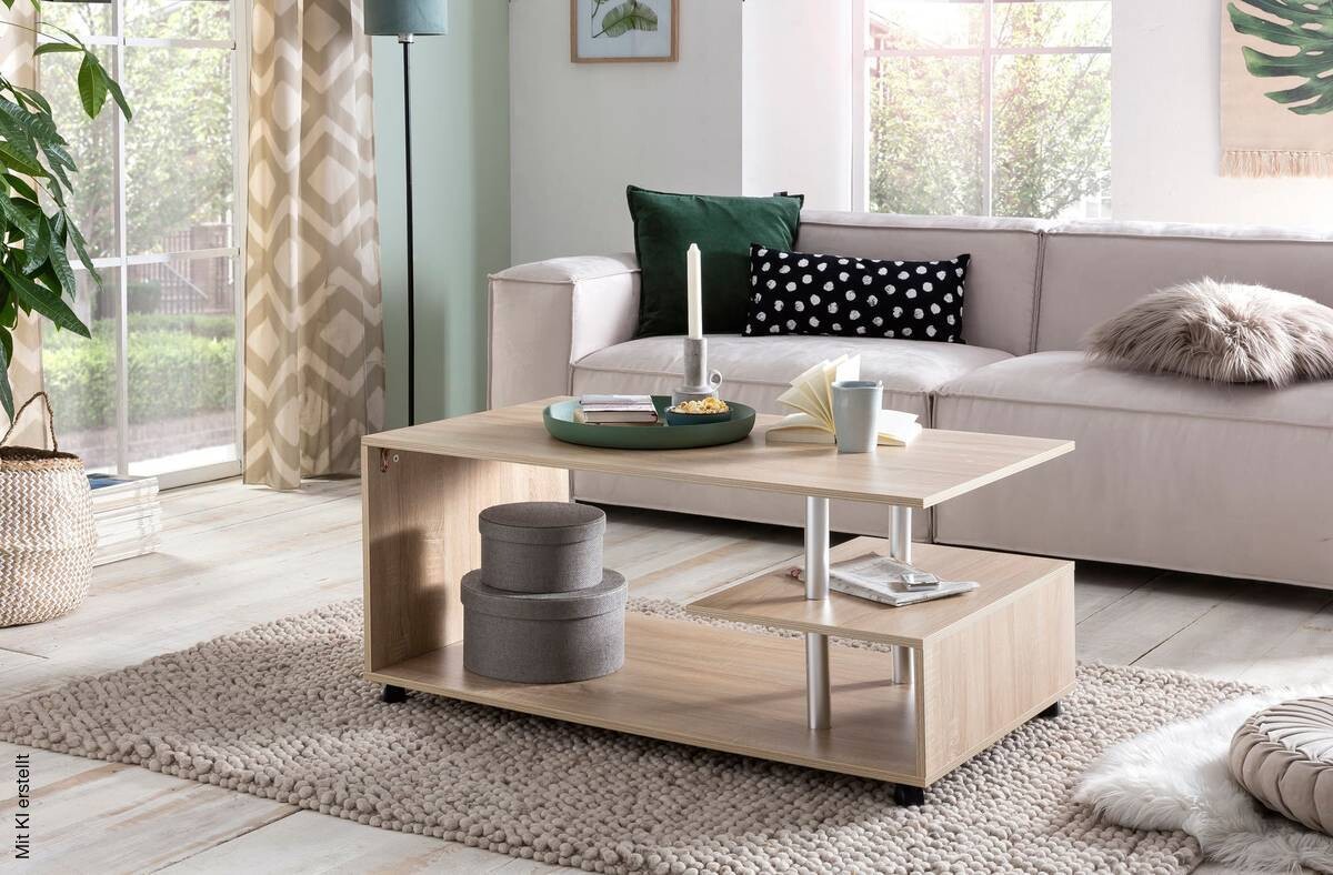 Couchtisch braun B/H/T: ca. 105x48x60 cm