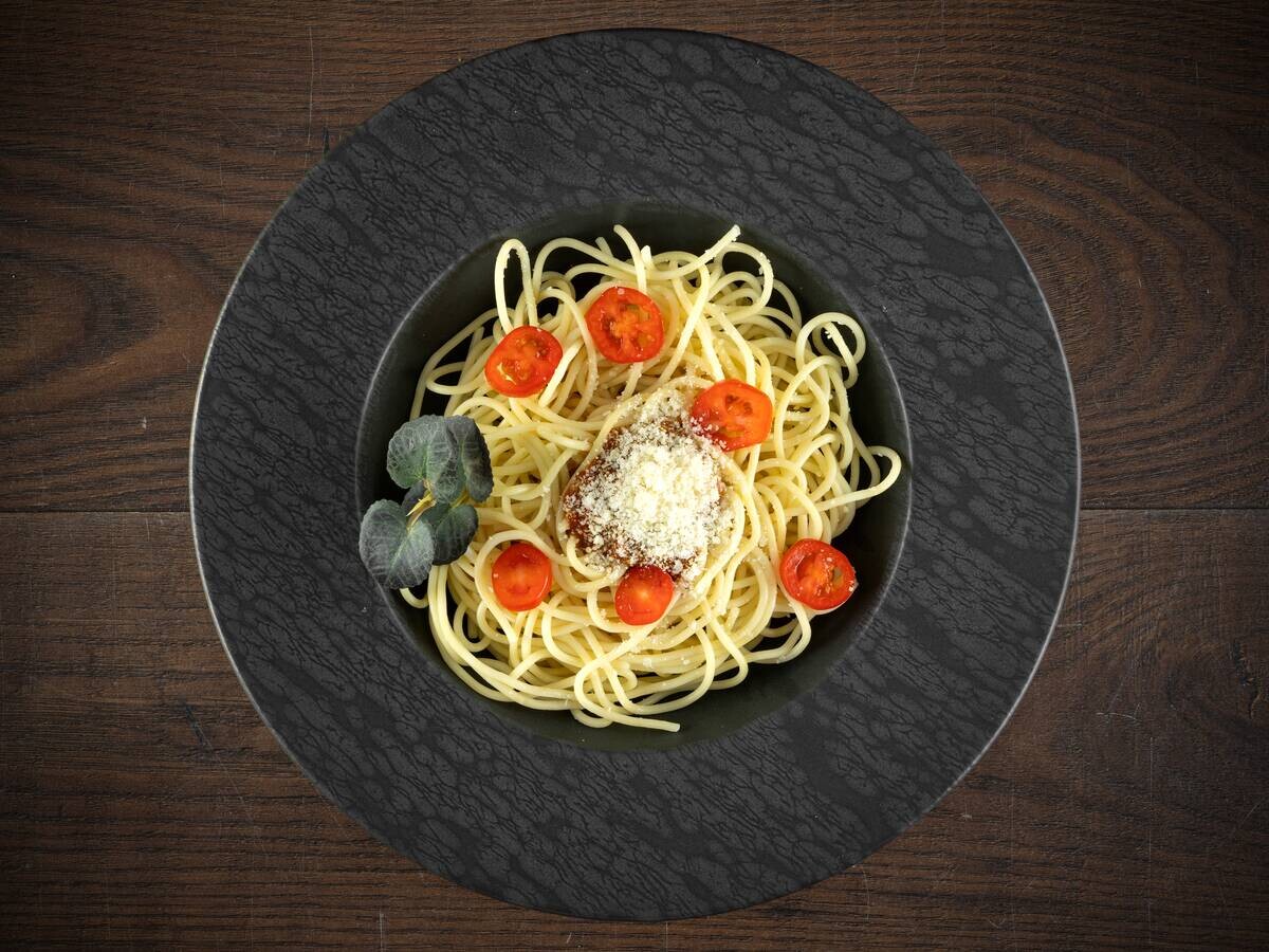 CreaTable Pastateller-Set Schiefer schwarz Steinzeug H/D: ca. 6x27 cm