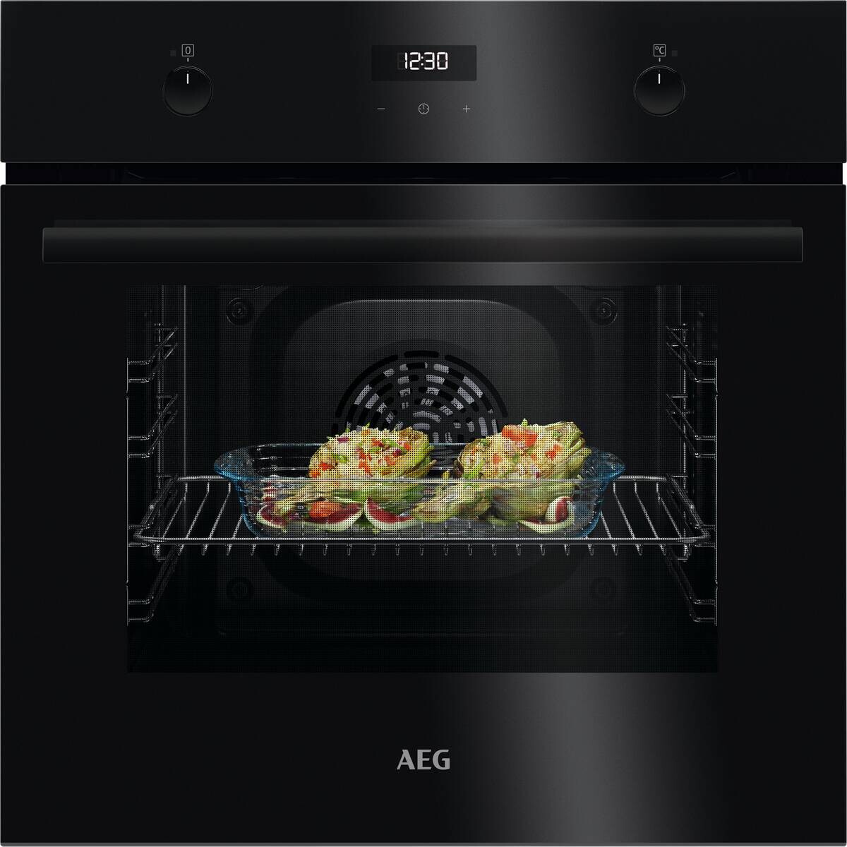 AEG Backofen-Set XXXL80 schwarz B/H/T: ca. 59,5x59,4x56,7 cm