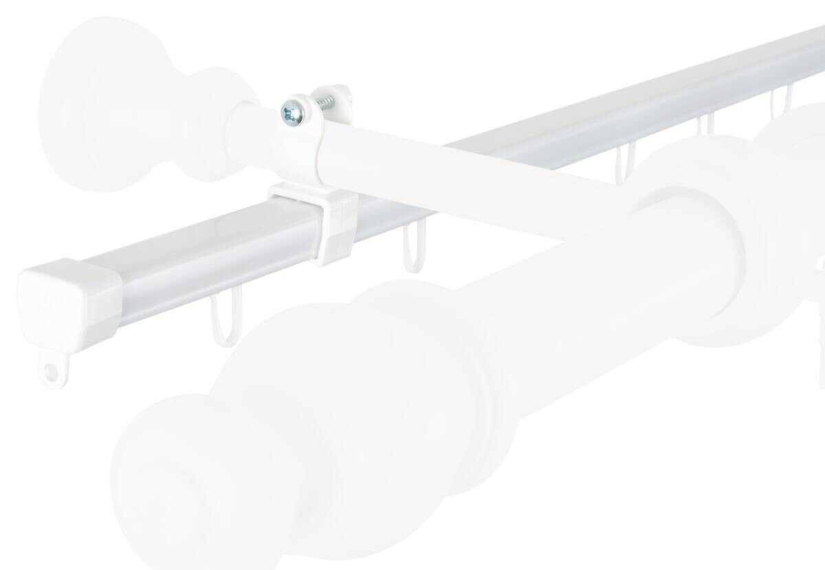 ondeco U-Laufschiene weiß Metall L: ca. 230 cm 1 Läufe