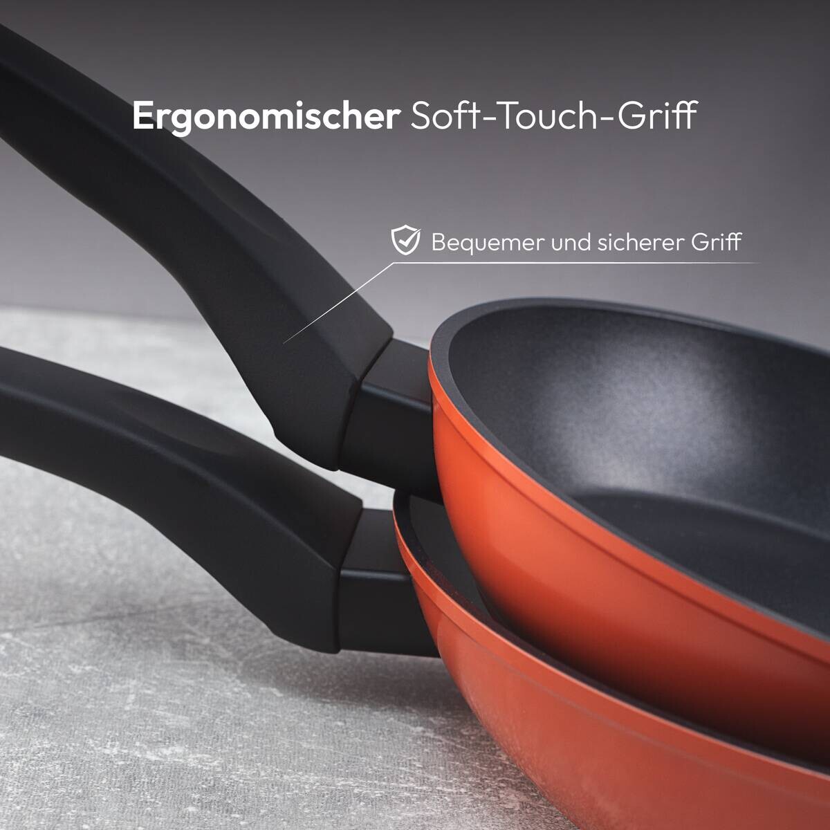 BERGNER Pfannenset CLASSIQUE rot Stahl 2 tlg.