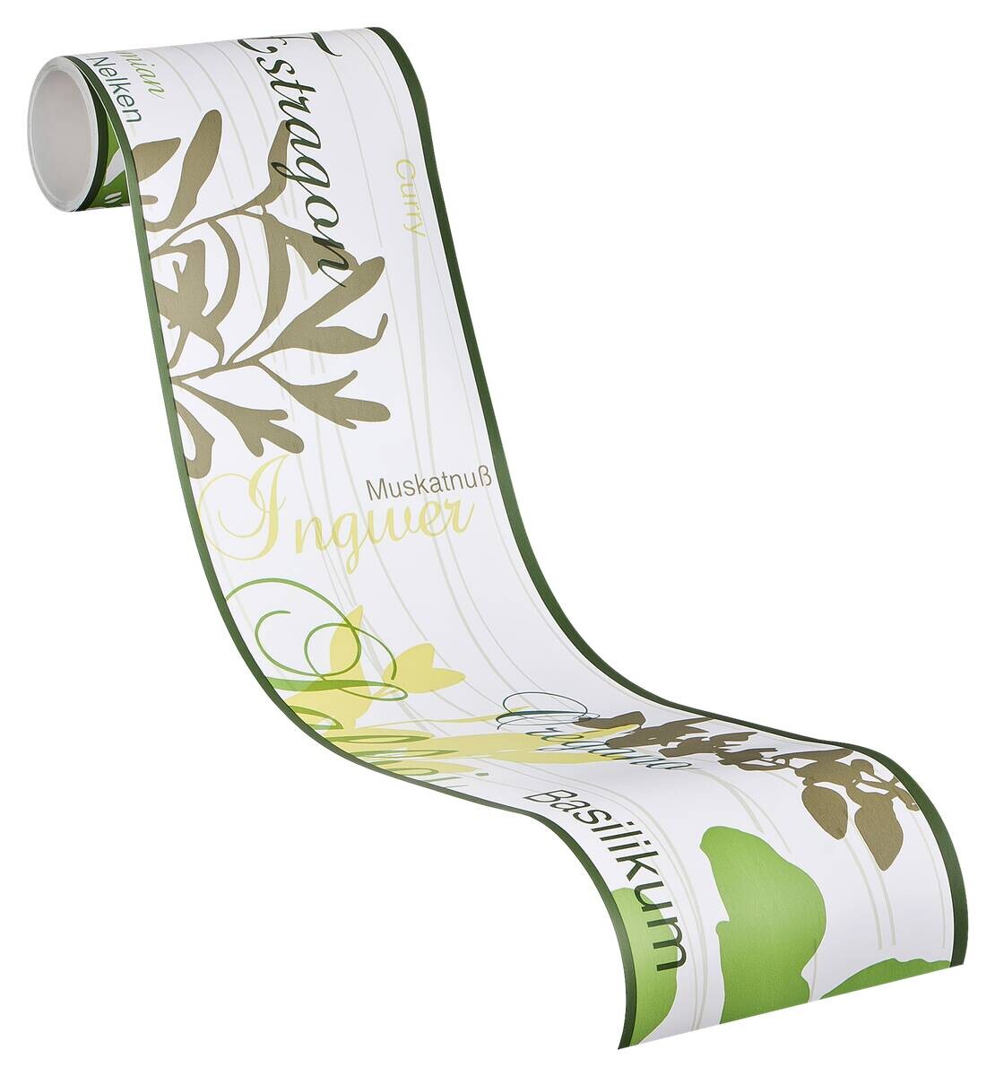 A.S.Creation Bordüre weiß grün gelb B/H/D: ca. 13x500x5,5 cm