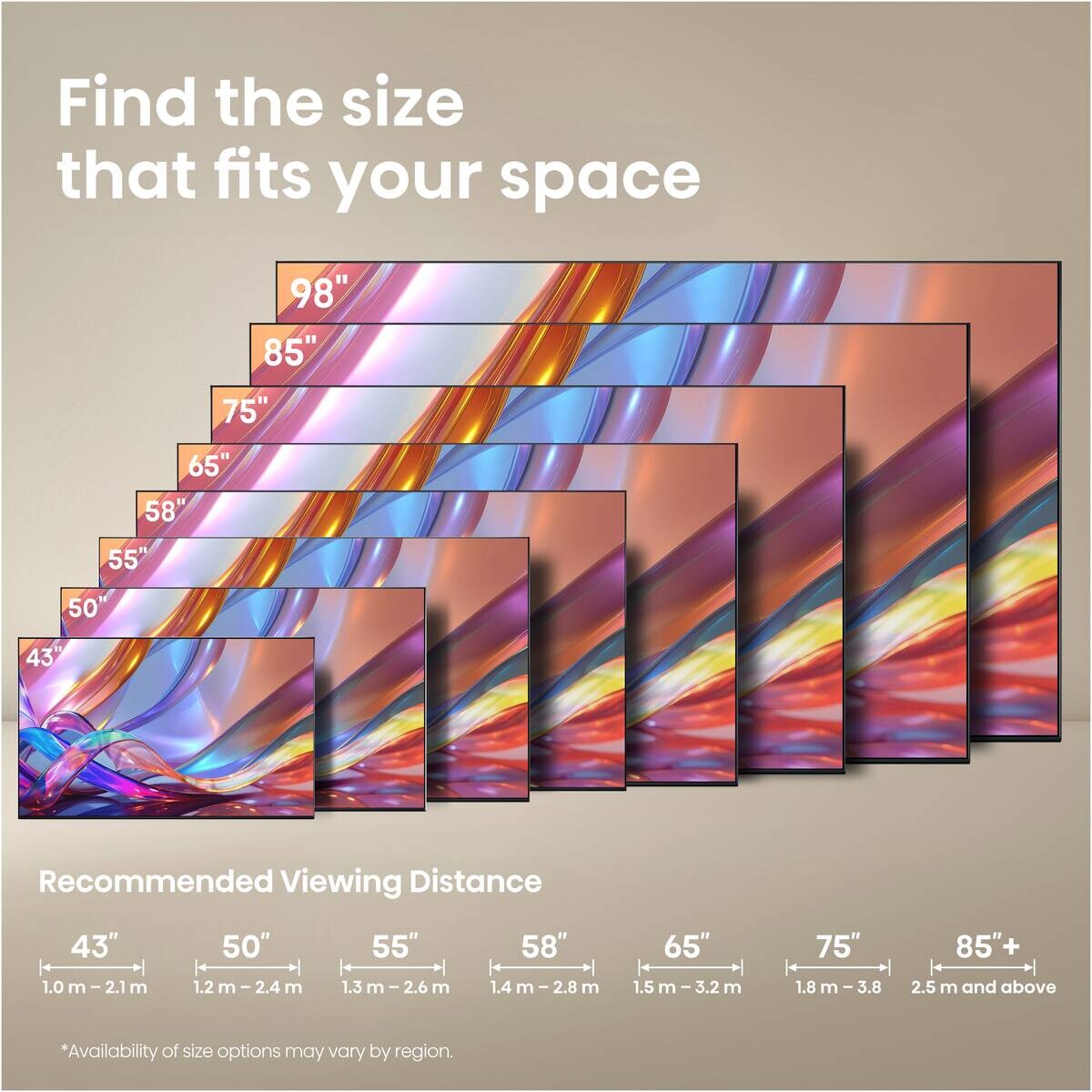 Hisense QLED-Fernseher 65E7S B/H: ca. 145x87 cm