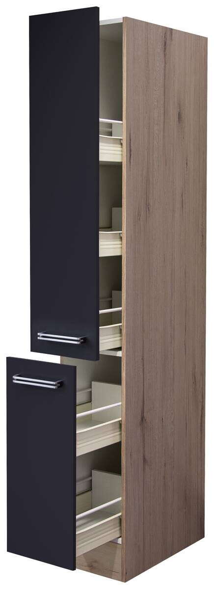 Apothekerschrank Elva anthrazit strukturiert B/H/T: ca. 30x200x57 cm