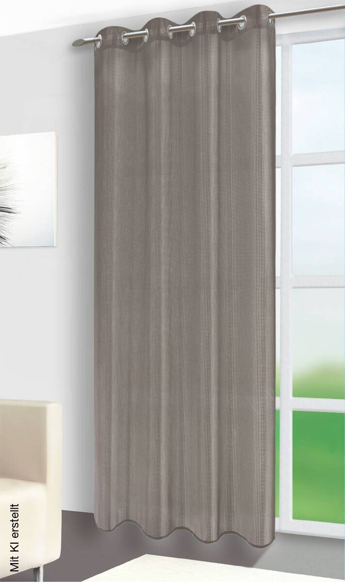 Ösenvorhang Eve taupe B/L: ca. 140x245 cm
