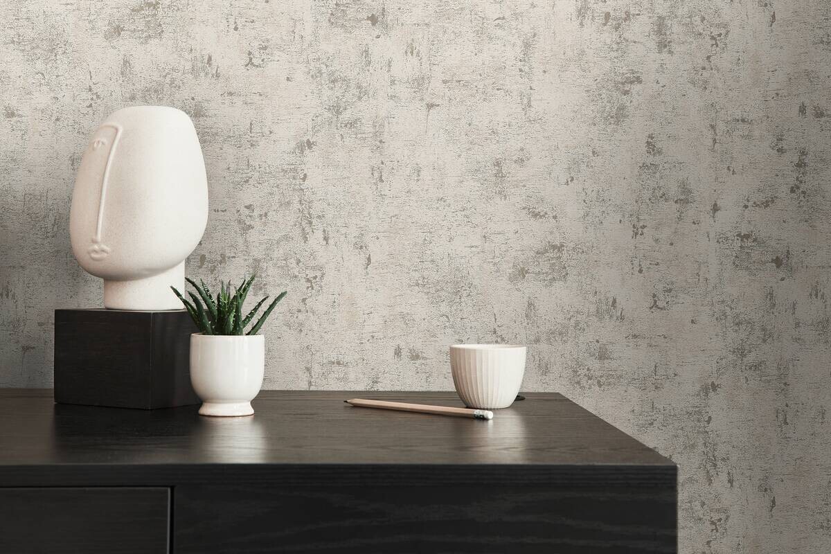 A.S.Creation Vliestapete weiß gold beige B/H/D: ca. 53x1005x8,5 cm