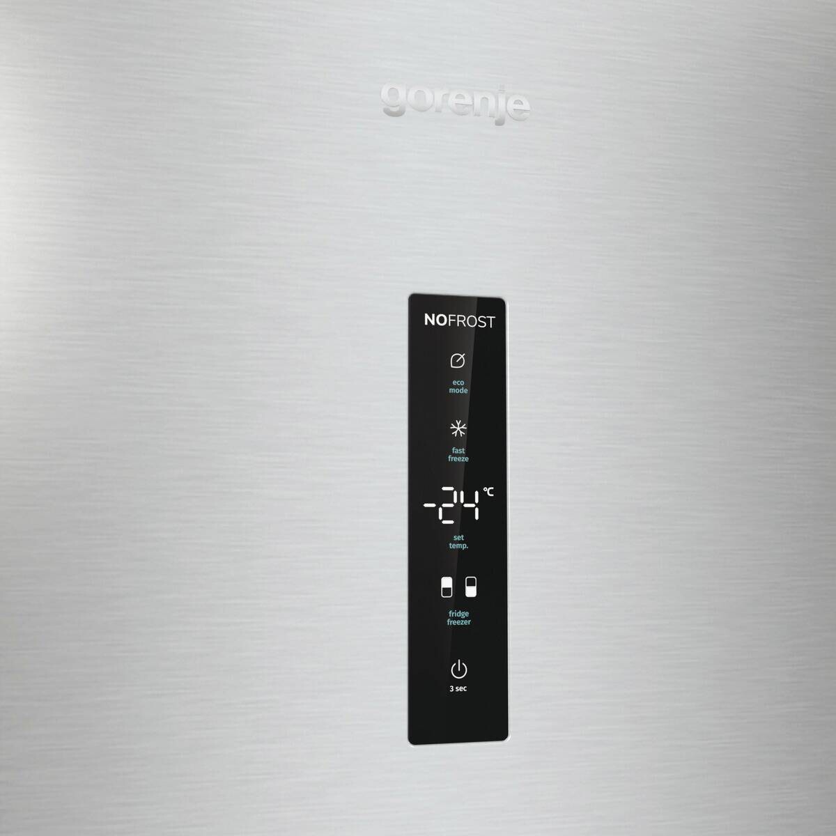 Gorenje Kühl-/Gefrierkombination NRK620CA2XL4 silber B/H/T: ca. 60x200x59 cm