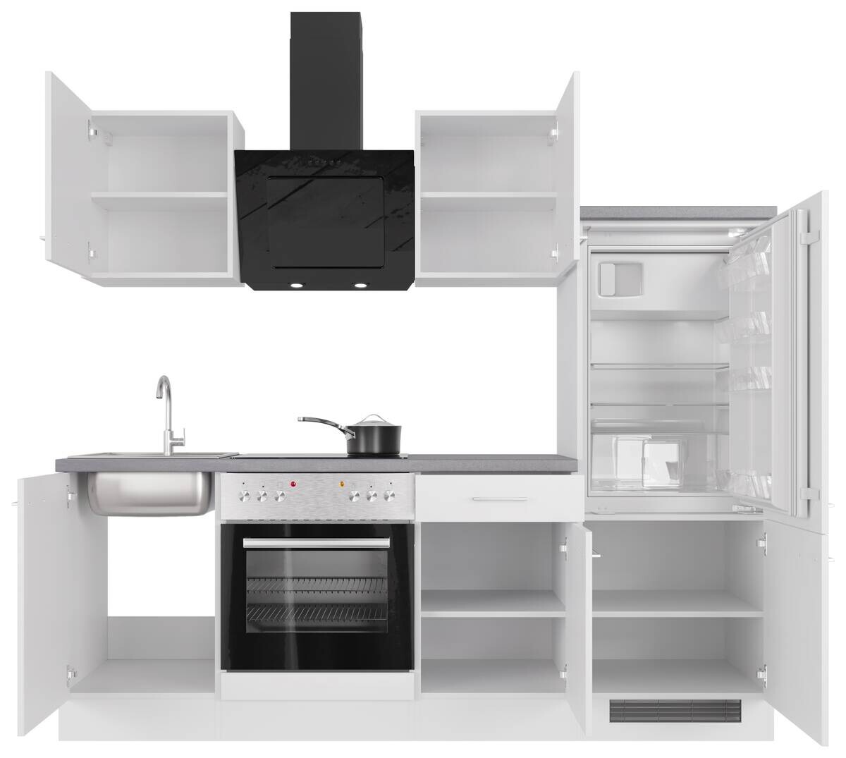 Küchenblock Vita weiß matt B/H/T: ca. 220x200x60 cm