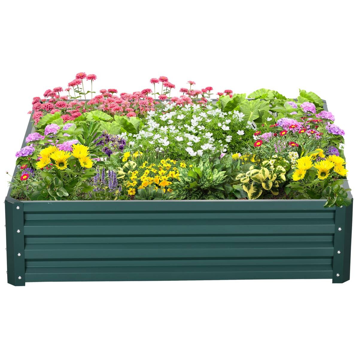 Outsunny Pflanzenbeet mit offenem Boden B/H/L: ca. 120x30x120 cm