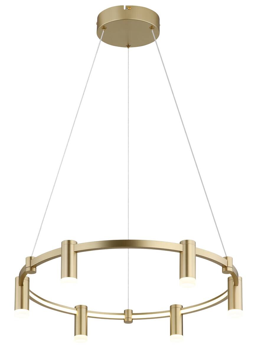 GLOBO Hängeleuchte Opal gold Acryl Aluminium Metall H/D: ca. 120x62 cm 1 Brennstellen