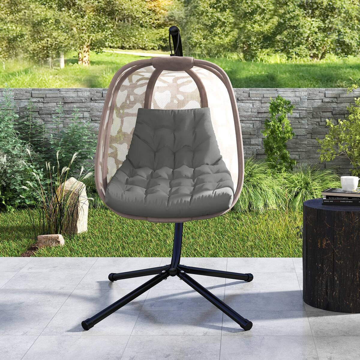 Outsunny Sitzkissen grau Schaumstoff B/H/L: ca. 100x8x120 cm