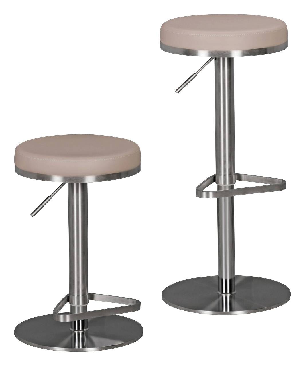 Barhocker beige Kunstleder B/H/T: ca. 38x82x38 cm