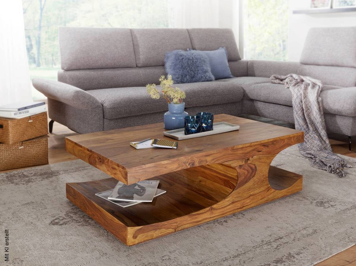 Couchtisch braun B/H/T: ca. 118x38x70 cm