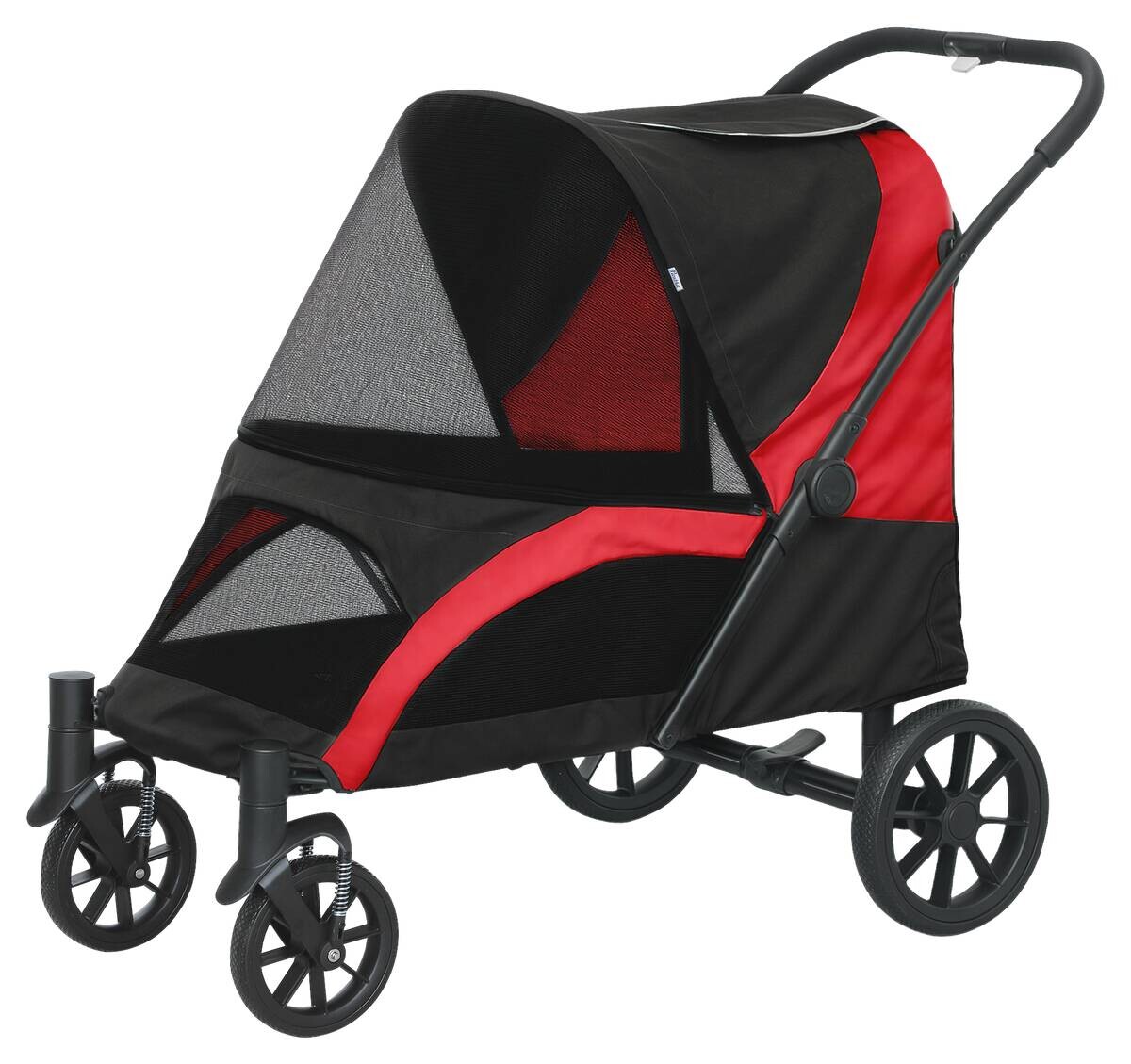 PawHut Hundewagen schwarz Polyester B/H/L: ca. 67x100x124 cm