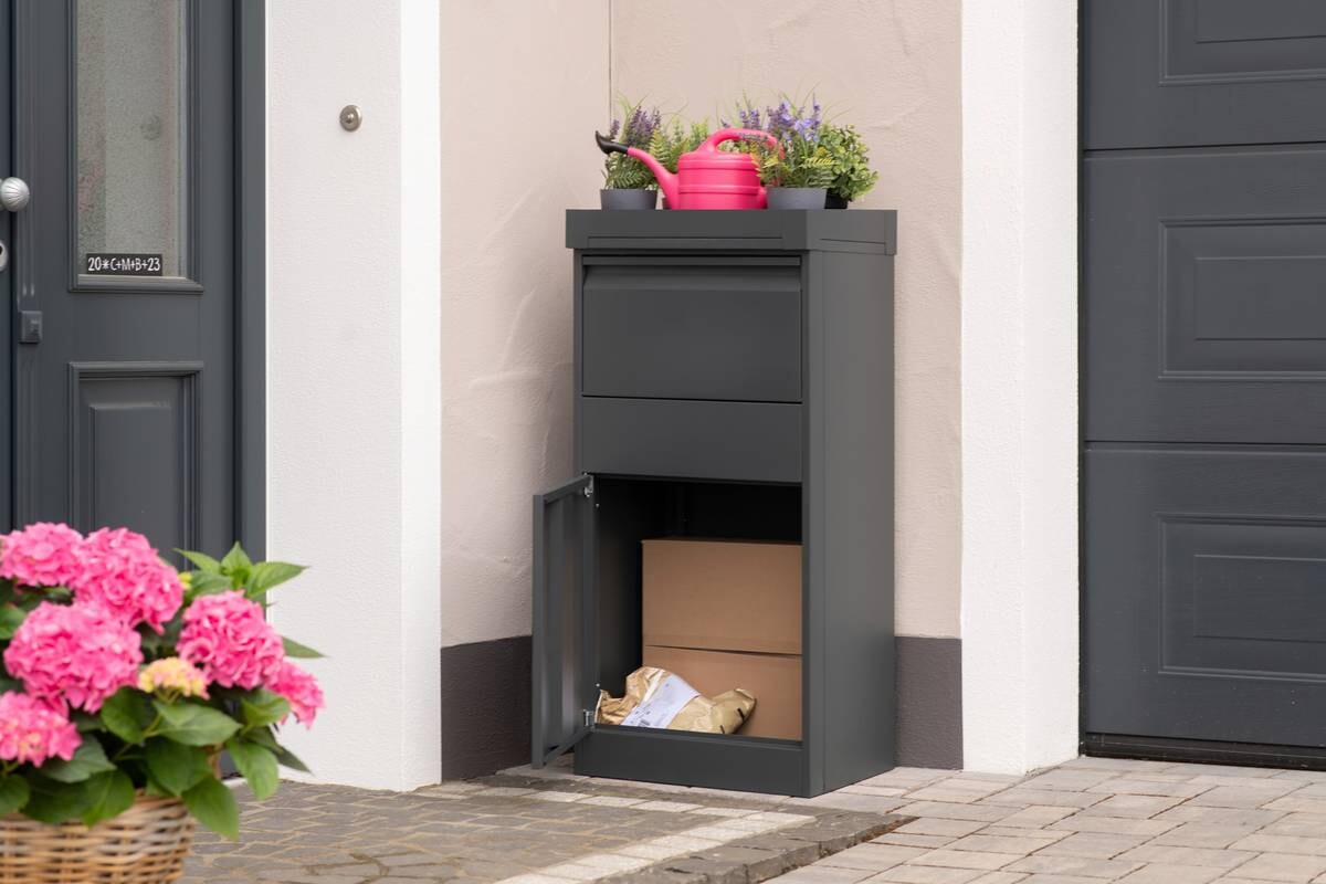 Westmann Paketbox Piet anthrazit B/H/T: ca. 50x105x37 cm