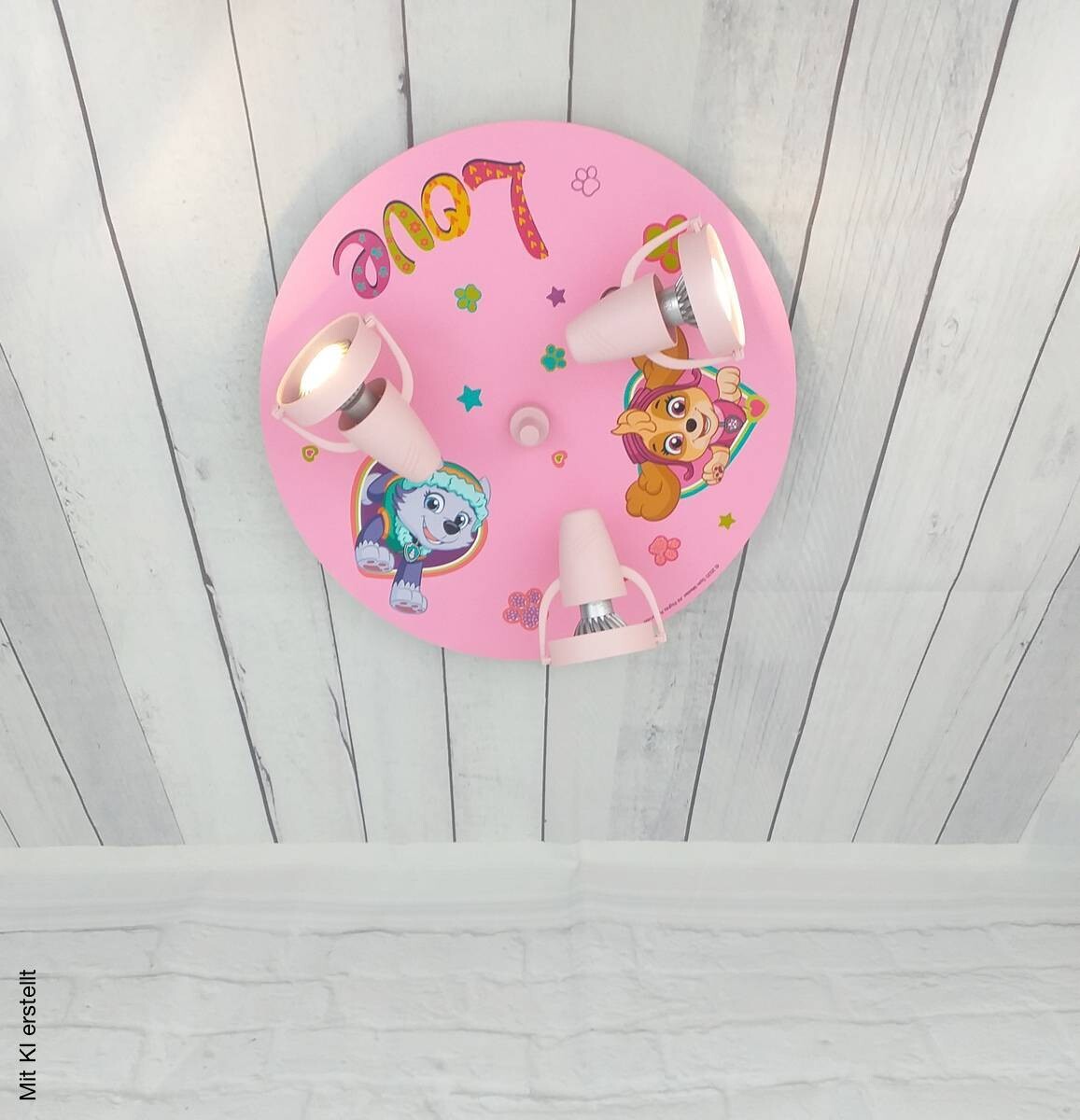 Niermann Strahler Paw Patrol-Pavsitive Pups rosa Kunststoff D: ca. 35 cm GU10 3 Brennstellen