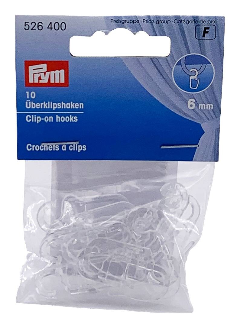 Prym Überklipshaken transparent Kunststoff 10er Pack