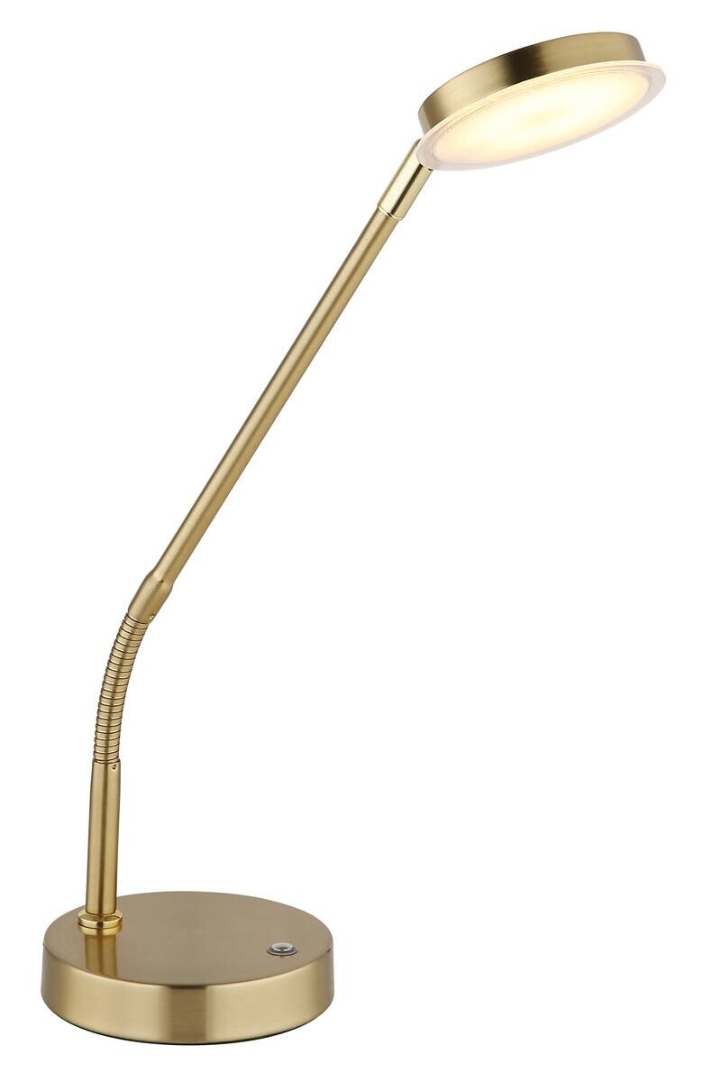 GLOBO Tischleuchte messing Metall B/H/L: ca. 13x53,5x43 cm 1 Brennstellen