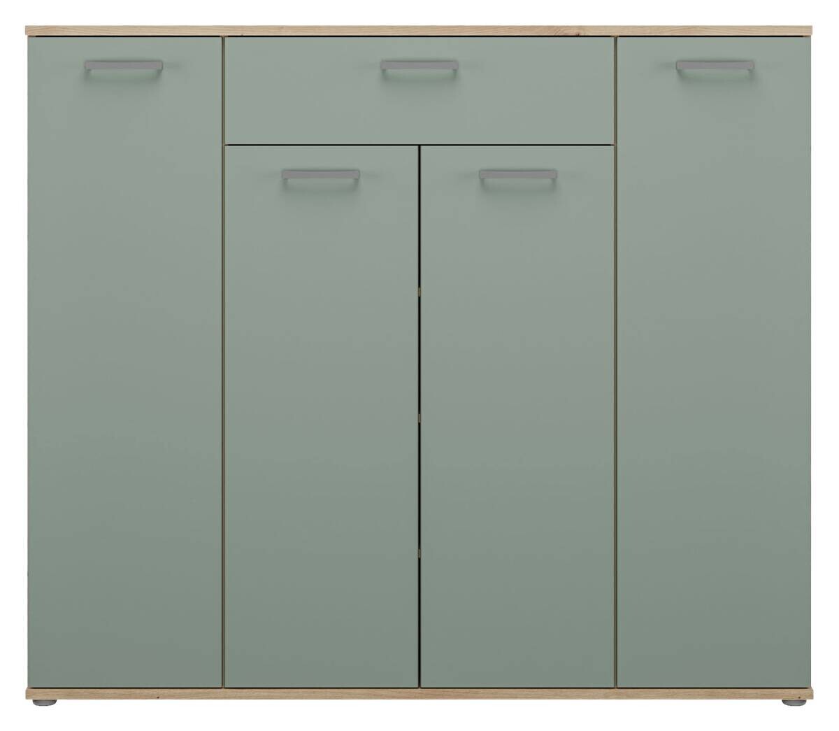 Kommode Eiche Artisan Nachbildung salbei B/H/T: ca. 139x121x35 cm