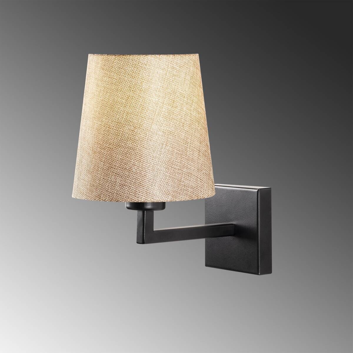 Opviq Wandleuchte creme schwarz Eisen B/H/L: ca. 24x30x18 cm E27 1 Brennstellen