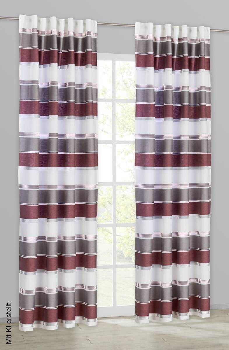 POCOline Schlaufenvorhang Nanni rot B/L: ca. 140x245 cm
