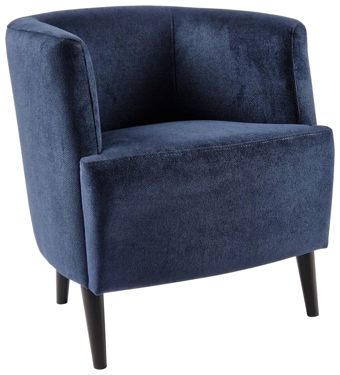 Sessel dunkelblau Webstoff B/H/T: ca. 75x70x70 cm