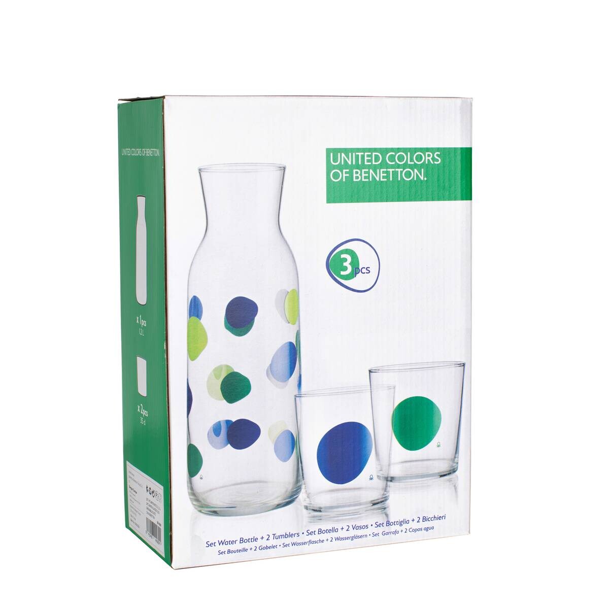 BENETTON Glasflaschenset Rainbow multicolor