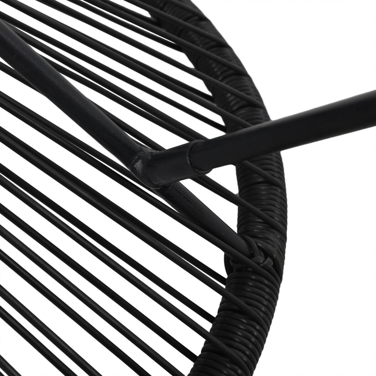 POCOline Gartenstuhl Acapulco schwarz Stahlrohr B/H/L: ca. 73x84x76 cm