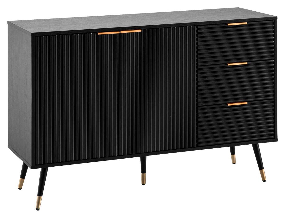 Sideboard schwarz B/H/T: ca. 120x80x40 cm