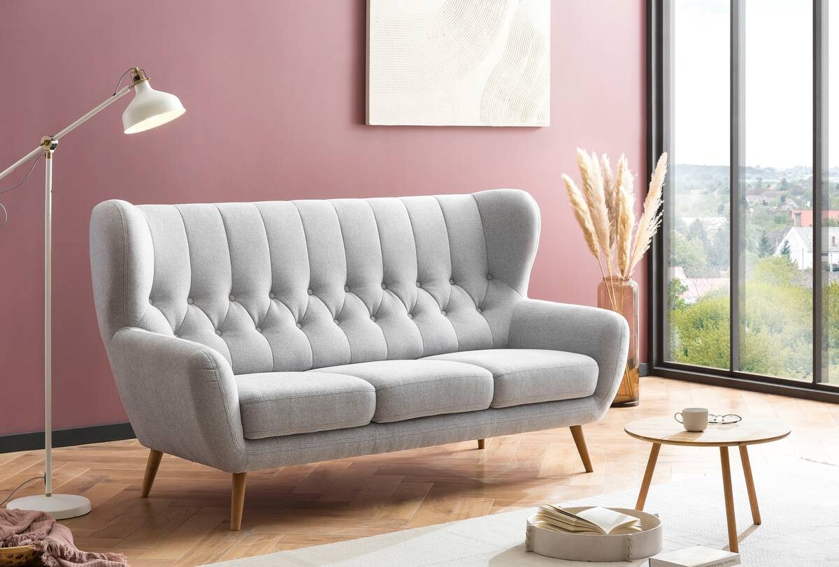 Sofa Falun hellgrau B/H/T: ca. 187x101x95 cm