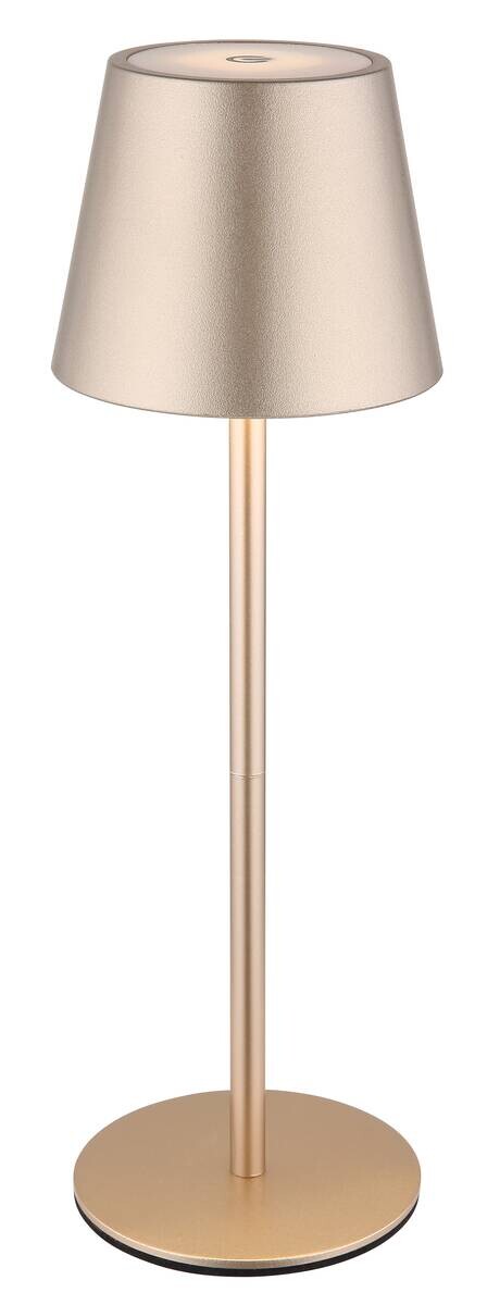 GLOBO LED-Tischleuchte Vannie champagner Metall Kunststoff H/D: ca. 36x11,5 cm
