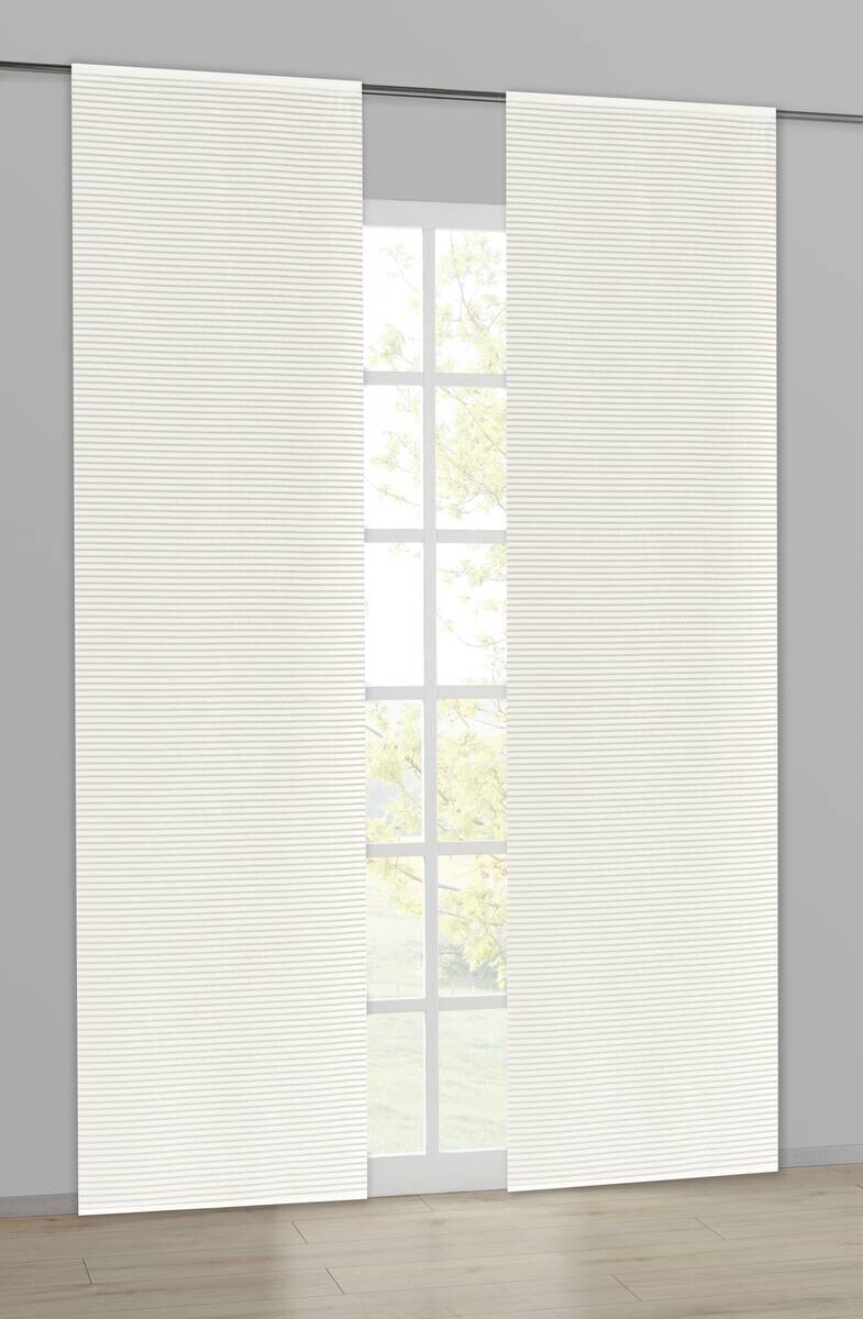 Schiebevorhang Gaia offwhite B/L: ca. 60x245 cm