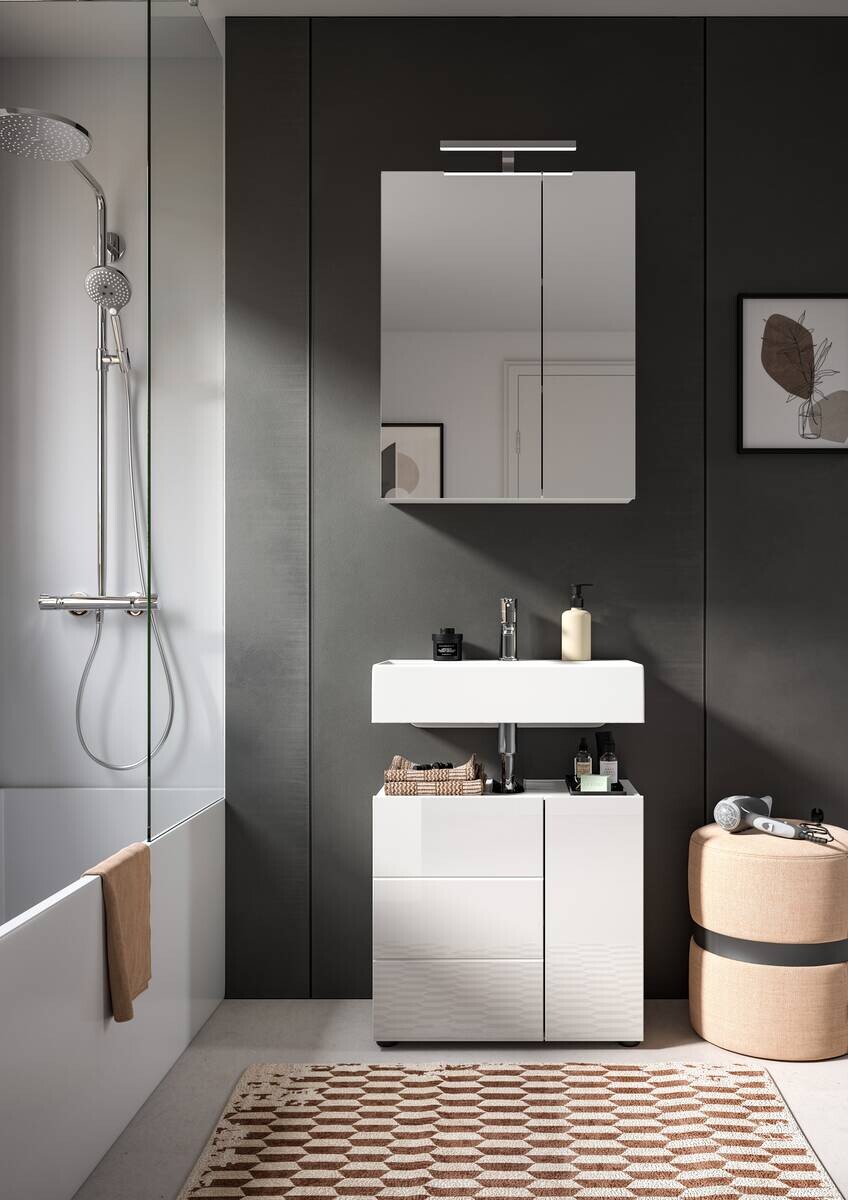 Spiegelschrank VIRA weiß B/H/T: ca. 60x77x18 cm