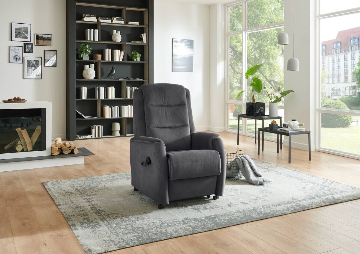 TV-Sessel anthrazit Microfaser B/H/T: ca. 72x109x82 cm