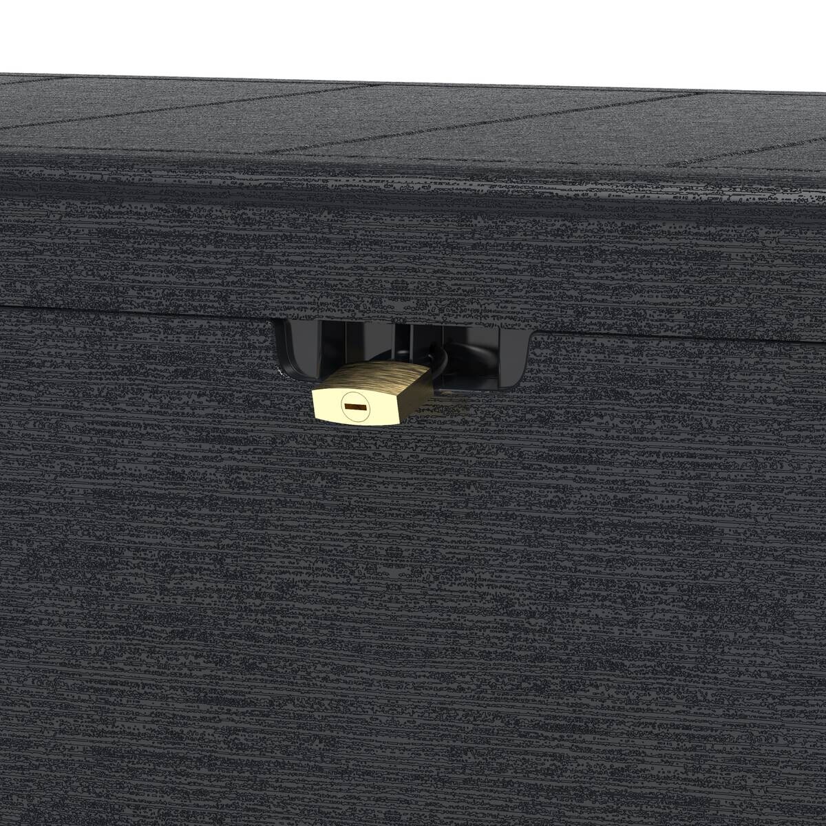 VCM Aufbewahrungsbox Durabox grau Kunststoff B/H/L: ca. 117x56x45 cm