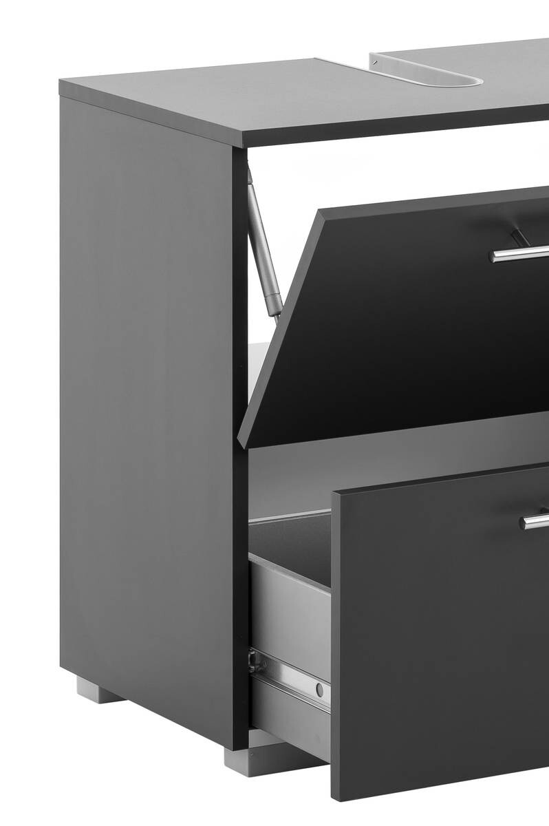 Waschbeckenunterschrank Carlos anthrazit B/H/T: ca. 80,2x59,1x35 cm