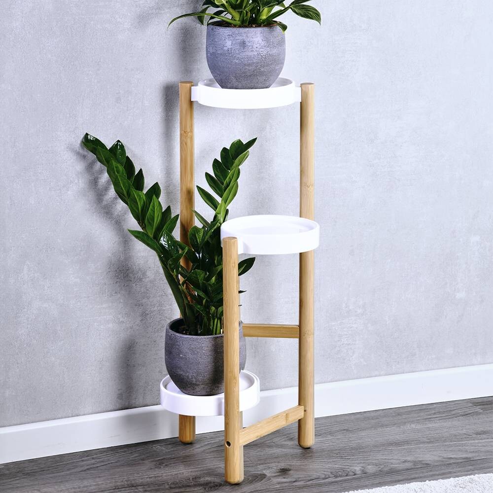 Kesper Blumenständer natur Bambus B/H/L: ca. 34x70x28 cm