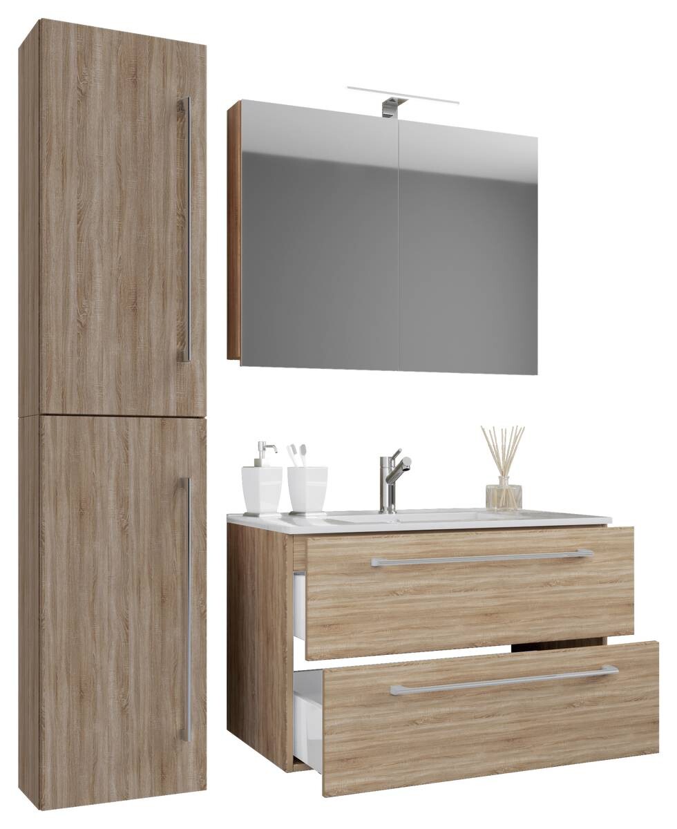 Waschplatz 4tlg-Badinos Eiche Sonoma Nachbildung B/H/T: ca. 81x51,6x46,4 cm