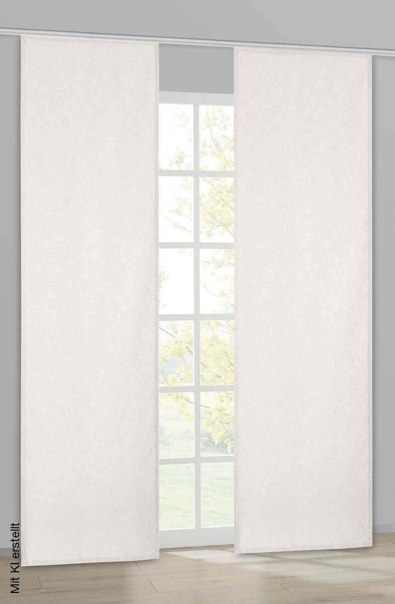 Schiebevorhang Kira offwhite B/L: ca. 60x245 cm