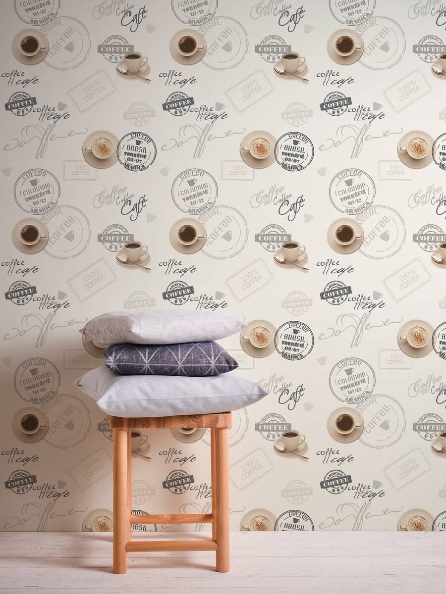 Vinyltapete Coffee beige B/L: ca. 53x1005 cm