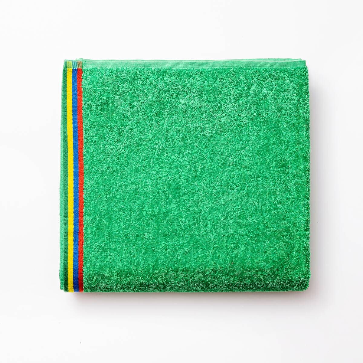 BENETTON Kinder-Strandtuch grün Baumwolle B/L: ca. 140x70 cm