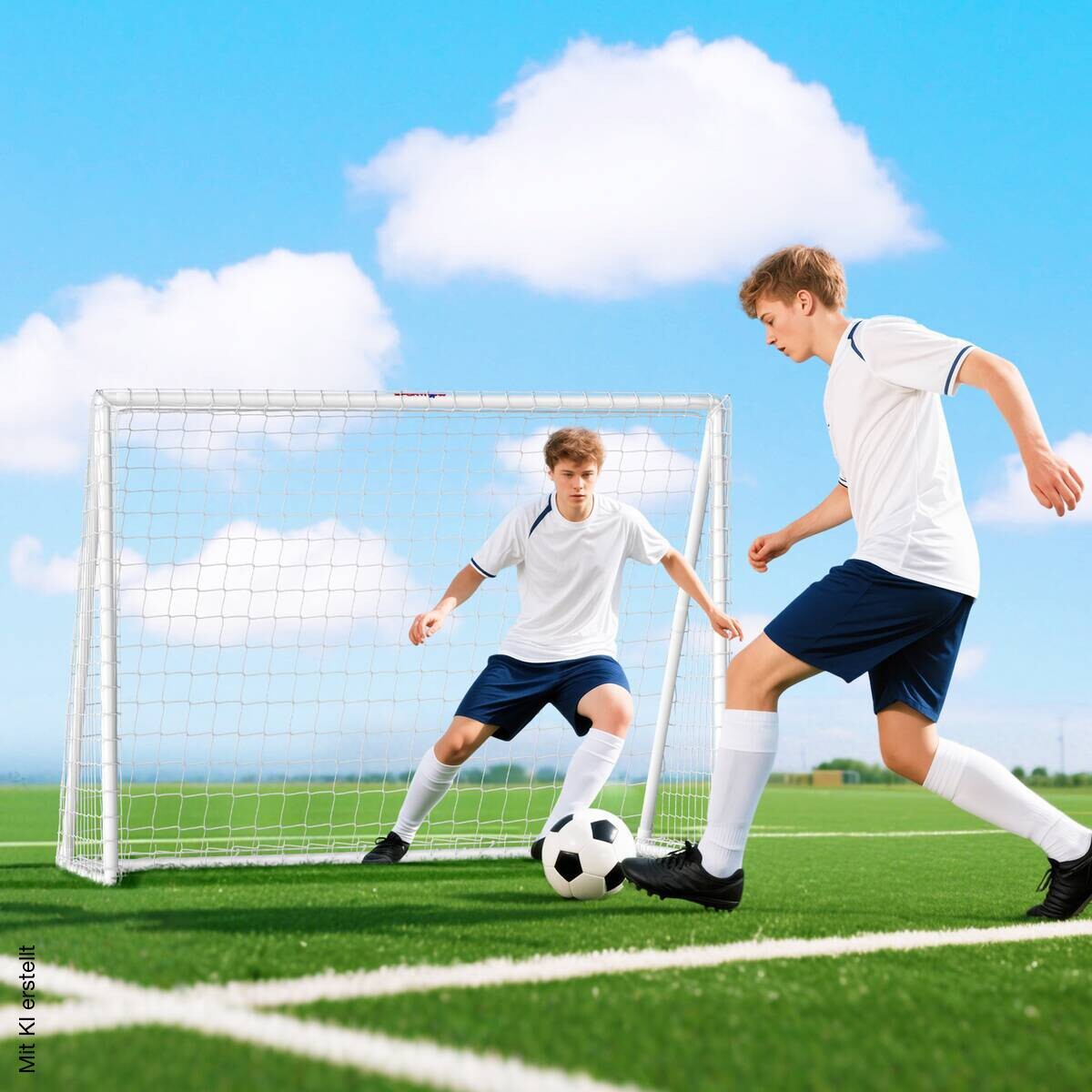 SPORTNOW Fußballtor weiß B/H/L: ca. 90x180x240 cm