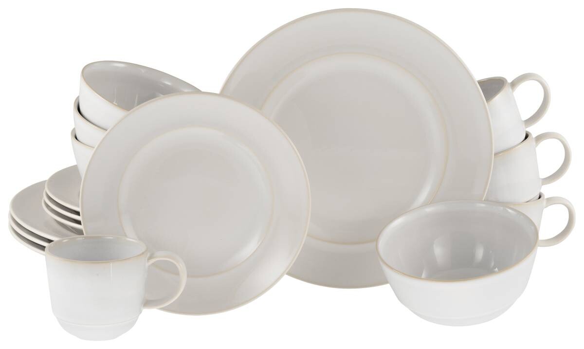 CreaTable Kombiservice ANTIQUE sand Steinzeug 16 tlg.