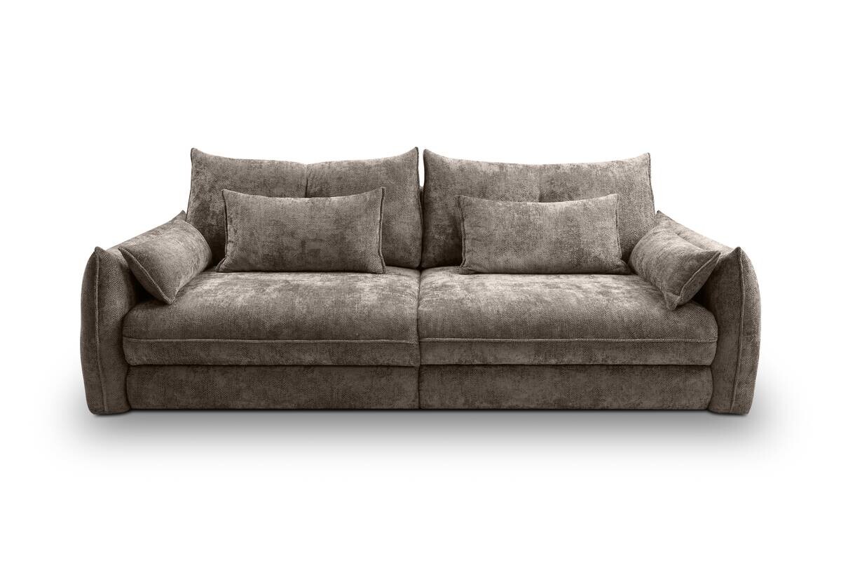 Big Sofa Delphine taupe Microfaser B/H/T: ca. 246x74x119 cm