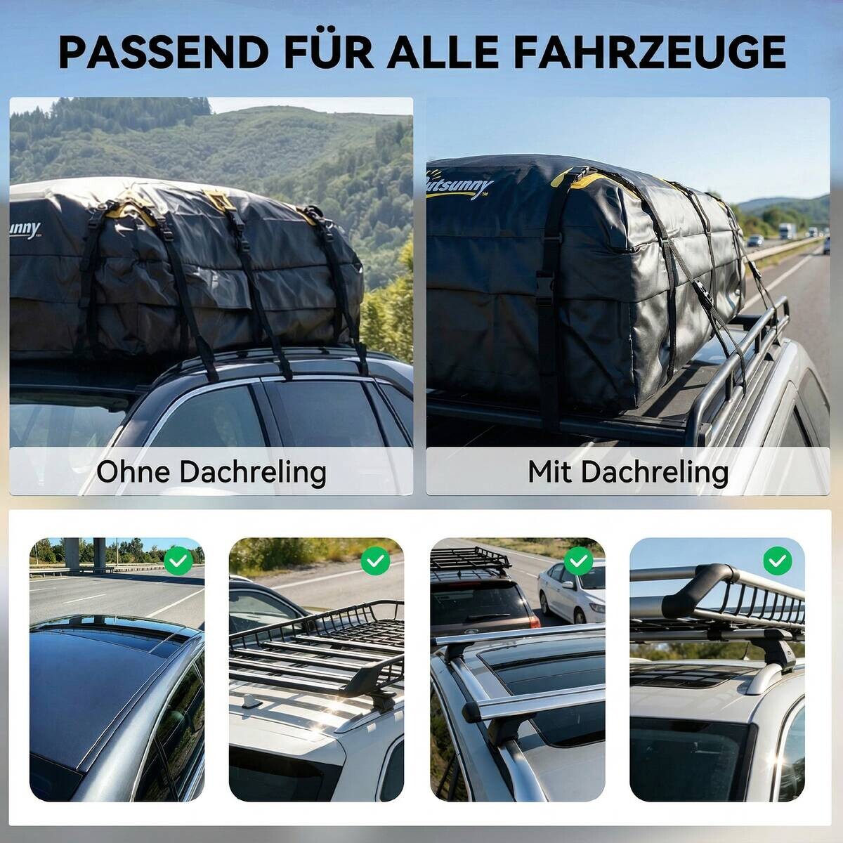 Outsunny Dachgepäckträger B/H/T/L: ca. 100x45x100x132 cm