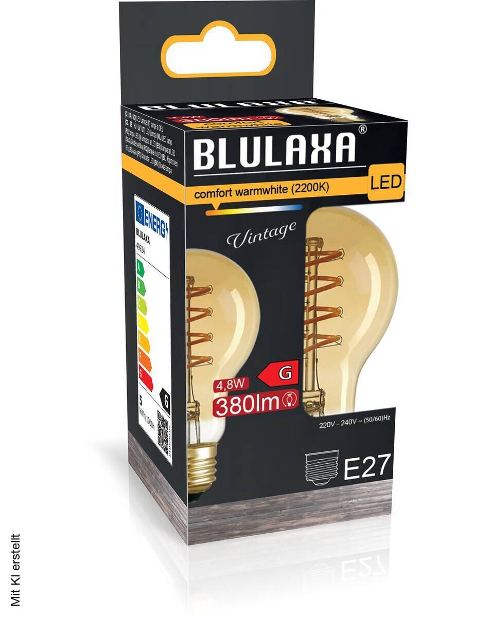 Blulaxa LED-Leuchtmittel FlexFilament Spiral Vintage 49924 E27